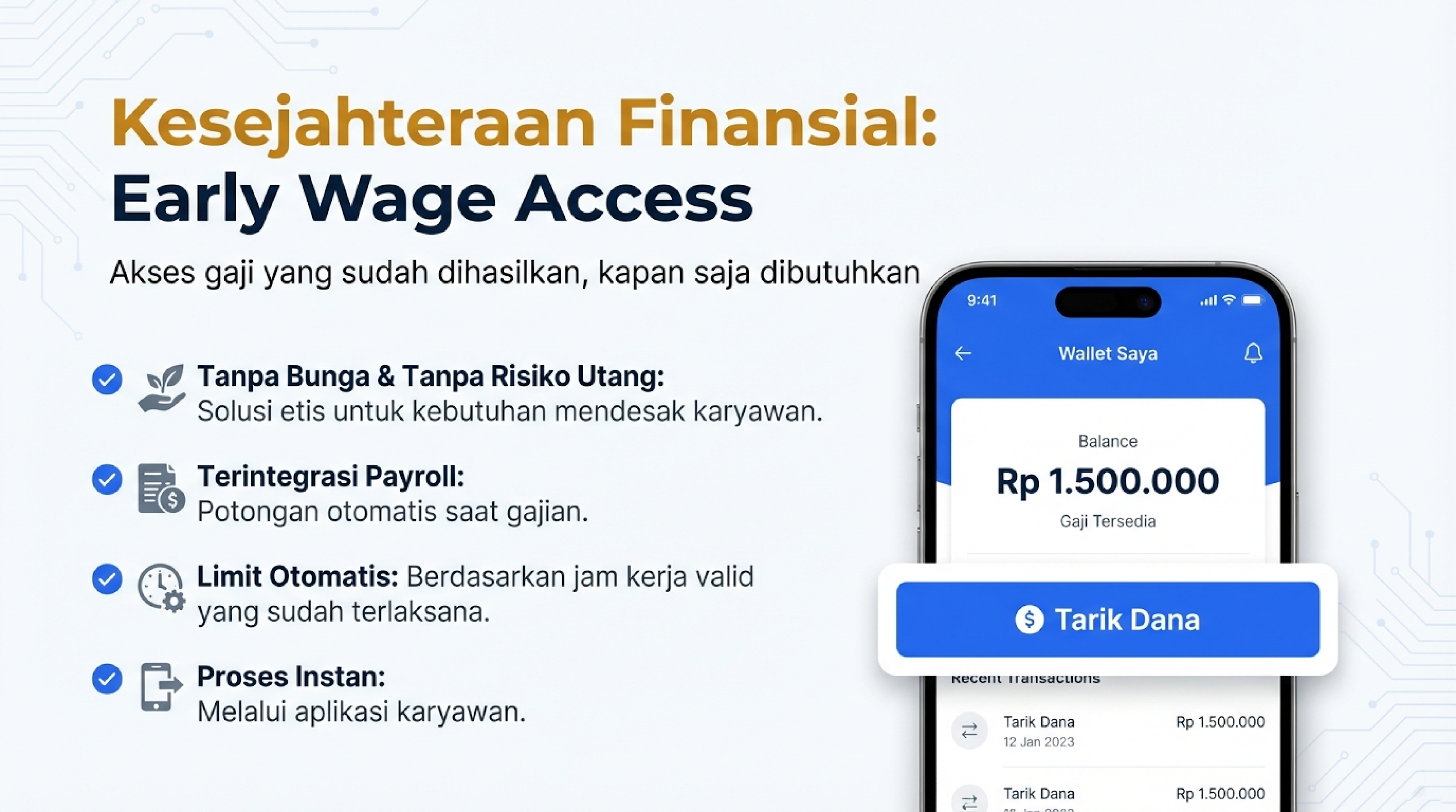 Early Wage Access Feature